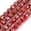 Handmade Foil Glass Beads FOIL-Q001-02E-3