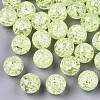 Transparent Crackle Acrylic Round Beads Strands X-CCG-R002-12mm-07-3