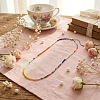 Boho Glass Seed Beaded Necklaces with 304 Stainless Steel End Chains HZ6121-4-2