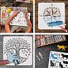 Large Plastic Reusable Drawing Painting Stencils Templates DIY-WH0172-644-4