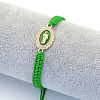 Religion Alloy Rhinestone and Enamel Link Bracelets FS-WG5574D-09-1