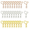 Alloy Heart Lobster Clasps KEYC-YW0001-20G-2