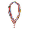 8Pcs 8 Colors 3.5MM Round Nylon Cotton Cord Necklace Making NJEW-TA0001-26RG-2