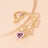 Alloy Rose Climber Wrap Around Stud Earrings for Women EJEW-A096-01E-5