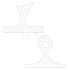 DICOSMETIC 2Pcs 2 Styles Transparent Acrylic Router Templates DIY-DC0002-74-1