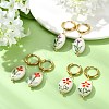 Printed Handmade Porcelain Dangle Earrings EJEW-JE07230-1