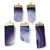 Natural Agate Pendants G-Q998-039B-1