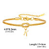 304 Stainless Steel Initial Charm Bracelets FS-WGD8E41-28-1