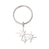 6Pcs 201 Stainless Steel Keychain KEYC-JKC01184-3