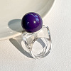 Resin Round Bead Finger Rings FS-WG38F74-03-1