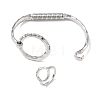 Ring Braaa Hammered Cuff Bangle & Ring Sets SJEW-C008-01P-2