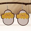 Easter Cartoon Printed Wood Dangle Earrings FS-WG710AE-04-1