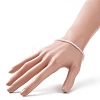 Natural Gemstone Cube Beaded Stretch Bracelet for Women BJEW-JB08975-4