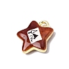 Printed Alloy Pendants ENAM-F160-05B-G-2