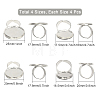 16Pcs 4 Size Adjustable Brass Finger Rings Components KK-CA0002-22S-2