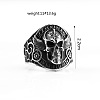 Retro 304 Stainless Steel Finger Rings for Men WG16CDF-01-5
