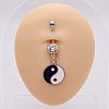 316L Surgical Stainless Steel Crystal Rhinestone Dangle Belly Rings WG83815-10-1