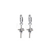 304 Stainless Steel Hoop Dangle Earrings for Men WG37F53-02-5