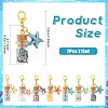 7Pcs 7 Colors Glass Wishing Bottle & Gemstone Chip & Synthetic Turquoise Starfish Pendant Decorations HJEW-FS00112-3