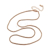 Brass Rolo Chains Necklaces for Women NJEW-D302-22RG-5