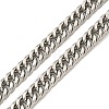 201 Stainless Steel Curb Chain Necklaces NJEW-Q336-06B-P-5
