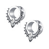 304 Stainless Steel Crystal Rhinestone Horse Eye Ear Plugs Gauges WG9936D-01-5