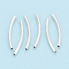925 Sterling Silver Curved Tube Beads STER-N016-124S-1