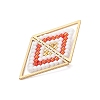 Glass Seed Beaded Connector Charms PALLOY-MZ01110-01-4