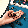 12Pcs 6 Size 201 Stainless Steel Grooved Finger Ring Settings STAS-TA0002-15B-6