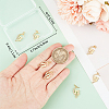 Brass Micro Pave Clear Cubic Zirconia Pendants ZIRC-BBC0002-47-3