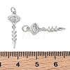 SHEGRACE Brass Clear Cubic Zirconia Pendants XGRQ3K023-540P-3