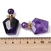 Natural Mixed Stone Openable Perfume Bottle Pendants G-I381-02G-4