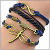 Suede & Imitation Leather Cord Knitted Multi-strand Bracelets WGD6FE3-22-1