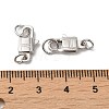 Rhodium Plated 925 Sterling Silver Lobster Claw Clasps STER-D006-19P-3