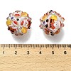 Christmas Theme Polymer Clay Rhinestone Beads with Resin RESI-Z045-01A-3