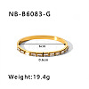 304 Stainless Steel Pave Cubic Zirconia Bangles FS-WG09E60-23-1