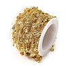 Brass Cubic Zirconia Cable Chains CHC-H112-02G-02-2