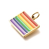 Pride 304 Stainless Steel Enamel Pendants STAS-B079-01G-13-2
