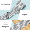 Polyester Jacquard Leaf Ribbon SRIB-FG0001-21A-4