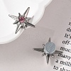 Rhinestone Star Clip-on Earrings EJEW-B116-01P-03-2