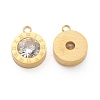 304 Stainless Steel Rhinestone Charms STAS-Z009-17G-2