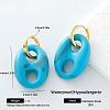 Oval Resin Hoop Earrings for Women SG4237-1-1