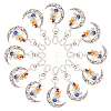 20Pcs Chakra Theme Natural Gemstone Pendant Decorations HJEW-AR0001-08-1