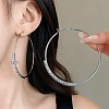 Cross Alloy Crystal Rhinestone Hoop Earrings FS-WG132BD-01-1