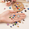  40Pcs 20 Styles Faceted Glass Rhinestone Pendants GLAA-TA0001-44-14