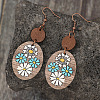 Wood Dangle Earrings FS-WGAEC85-01-3