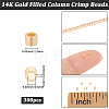 3Bags Brass Crimp Beads KK-BBC0026-10C-2