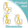 6Pcs 3 Styles Brass Pendant Cabochon Settings KK-PH0015-49G-2
