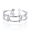 304 Stainless Steel Arch Shape Open Cuff Ring RJEW-N040-41-2