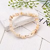 Chip Natural Shell Stretch Beaded Bracelets BJEW-JB05727-01-4